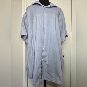 ALFRED SUNG Light Blue Casual Button Down Shirt